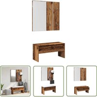 The Living Store - vidaXL Garderoben-Set Altholz-Optik Holzwerkstoff von THE LIVING STORE