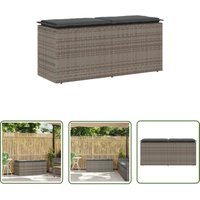 The Living Store - vidaXL Gartenbank mit Kissen Grau 110x40x44 cm Poly Rattan The Living Store - vidaXL Gartenbank mit Kissen Grau 110x40x44 cm Poly Rattan von THE LIVING STORE