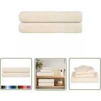 The Living Store - vidaXL Handtücher 2 Stk. Creme 100x200 cm 360 g/m² 100% Baumwolle The Living Store - vidaXL Handtücher 2 Stk. Creme 100x200 cm 360 g/m² 100% Baumwolle von THE LIVING STORE