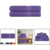 The Living Store - vidaXL Handtücher 2 Stk. Lila 100x200 cm 360 g/m² 100% Baumwolle The Living Store - vidaXL Handtücher 2 Stk. Lila 100x200 cm 360 g/m² 100% Baumwolle von THE LIVING STORE