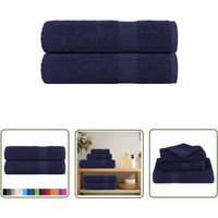 The Living Store - vidaXL Handtücher 2 Stk. Marineblau 50x100 cm 360 g/m² 100% Baumwolle The Living Store - vidaXL Handtücher 2 Stk. Marineblau 50x100 cm 360 g/m² 100% Baumwolle von THE LIVING STORE