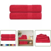 The Living Store - vidaXL Handtücher 2 Stk. Rot 50x100 cm 360 g/m² 100% Baumwolle The Living Store - vidaXL Handtücher 2 Stk. Rot 50x100 cm 360 g/m² 100% Baumwolle von THE LIVING STORE