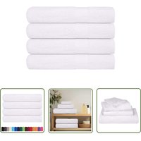 The Living Store - vidaXL Handtücher 4 Stk. Weiß 100x200 cm 360 g/m² 100% Baumwolle The Living Store - vidaXL Handtücher 4 Stk. Weiß 100x200 cm 360 g/m² 100% Baumwolle von THE LIVING STORE