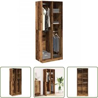 The Living Store - vidaXL Kleiderschrank Altholz-Optik 80x50x200 cm Holzwerkstoff von THE LIVING STORE
