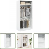 The Living Store - vidaXL Kleiderschrank Weiß 100x50x200 cm Holzwerkstoff von THE LIVING STORE