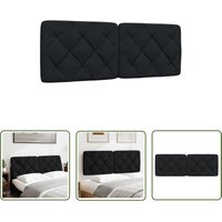 The Living Store - vidaXL Kopfteil-Kissen Schwarz 140 cm Stoff von THE LIVING STORE