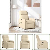 The Living Store - vidaXL Massagesessel Creme Stoff von THE LIVING STORE