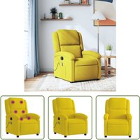 The Living Store - vidaXL Massagesessel Gelb Samt von THE LIVING STORE