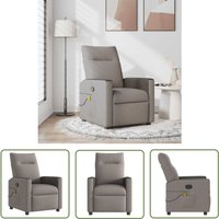The Living Store - vidaXL Massagesessel Taupe Stoff The Living Store - vidaXL Massagesessel Taupe Stoff von THE LIVING STORE