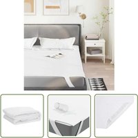 VidaXL Matratzenschoner Weiß 160x220 cm Wasserdicht von THE LIVING STORE