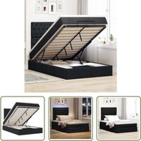 The Living Store - vidaXL Ottoman-Bett mit Matratze & LEDs Schwarz 120x190 cm Stoff The Living Store - vidaXL Ottoman-Bett mit Matratze & LEDs Schwarz 120x190 cm Stoff von THE LIVING STORE