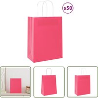 The Living Store - vidaXL Papiertragetaschen 50 Stk. mit Henkeln Rosa 21x11x28 cm The Living Store - vidaXL Papiertragetaschen 50 Stk. mit Henkeln Rosa 21x11x28 cm von THE LIVING STORE