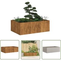 The Living Store - vidaXL Pflanzkübel Rostig 120x80x40 cm Wetterfester Stahl von THE LIVING STORE