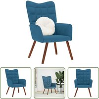 The Living Store - vidaXL Relaxsessel Blau Samt The Living Store - vidaXL Relaxsessel Blau Samt von THE LIVING STORE