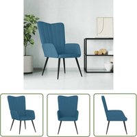 The Living Store - vidaXL Relaxsessel Blau Samt The Living Store - vidaXL Relaxsessel Blau Samt von THE LIVING STORE