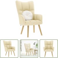 The Living Store - vidaXL Relaxsessel Creme Stoff The Living Store - vidaXL Relaxsessel Creme Stoff von THE LIVING STORE