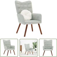 The Living Store - vidaXL Relaxsessel Hellgrau Samt The Living Store - vidaXL Relaxsessel Hellgrau Samt von THE LIVING STORE