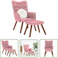 The Living Store - vidaXL Relaxsessel mit Hocker Rosa Samt The Living Store - vidaXL Relaxsessel mit Hocker Rosa Samt von THE LIVING STORE
