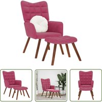 The Living Store - vidaXL Relaxsessel mit Hocker Weinrot Samt The Living Store - vidaXL Relaxsessel mit Hocker Weinrot Samt von THE LIVING STORE