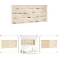 The Living Store - vidaXL Sammlervitrine aus Holz mit Türen 80x8,5x37 cm von THE LIVING STORE