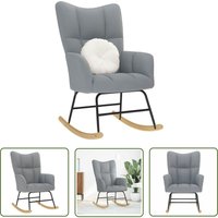 The Living Store - vidaXL Schaukelstuhl Hellgrau Stoff von THE LIVING STORE