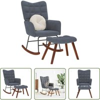 The Living Store - vidaXL Schaukelstuhl mit Hocker Dunkelgrauer Samt The Living Store - vidaXL Schaukelstuhl mit Hocker Dunkelgrauer Samt von THE LIVING STORE