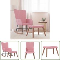 The Living Store - vidaXL Schaukelstuhl mit Hocker Samt Rosa The Living Store - vidaXL Schaukelstuhl mit Hocker Samt Rosa von THE LIVING STORE