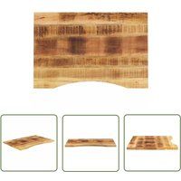 The Living Store - vidaXL Schreibtischplatte mit Aussparung 80x60x2,5 cm Massivholz Mango von THE LIVING STORE