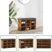 The Living Store - vidaXL Schuhbank Altholz-Optik 82x32x50 cm Holzwerkstoff von THE LIVING STORE