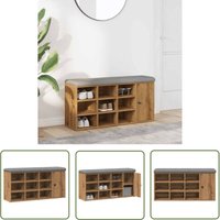 The Living Store - vidaXL Schuhbank Artisan-Eiche 102x32x50 cm Holzwerkstoff von THE LIVING STORE