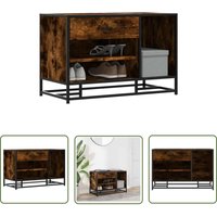 The Living Store - vidaXL Schuhbank Räuchereiche 80x40x53,5 cm Holzwerkstoff und Metall The Living Store - vidaXL Schuhbank Räuchereiche 80x40x53,5 cm Holzwerkstoff und Metall von THE LIVING STORE