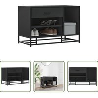 The Living Store - vidaXL Schuhbank Schwarz 80x40x53,5 cm Holzwerkstoff und Metall The Living Store - vidaXL Schuhbank Schwarz 80x40x53,5 cm Holzwerkstoff und Metall von THE LIVING STORE
