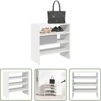 The Living Store - vidaXL Schuhregale 2 Stk. Stapelbar Weiß 60x30x30,5 cm von THE LIVING STORE
