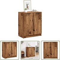 The Living Store - vidaXL Schuhschrank Altholz-Optik 59x35x70 cm Holzwerkstoff von THE LIVING STORE