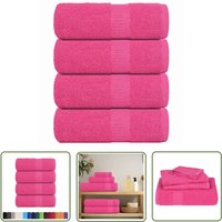 The Living Store - vidaXL Seiftücher 4 Stk. Rosa 30x30 cm 360 g/m² 100% Baumwolle von THE LIVING STORE