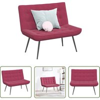 The Living Store - vidaXL Sitzbank Weinrot 110x74x84 cm Samt von THE LIVING STORE