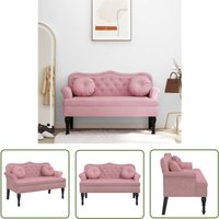 The Living Store - vidaXL Sitzbank mit Kissen Rosa 120,5x65x75 cm Samt The Living Store - vidaXL Sitzbank mit Kissen Rosa 120,5x65x75 cm Samt von THE LIVING STORE