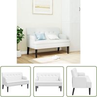The Living Store - vidaXL Sitzbank mit Rückenlehne Weiß 112x65,5x75 cm Kunstleder The Living Store - vidaXL Sitzbank mit Rückenlehne Weiß 112x65,5x75 cm Kunstleder von THE LIVING STORE