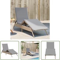 The Living Store - vidaXL Sonnenliege mit Auflage Beige Poly Rattan von THE LIVING STORE