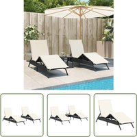 The Living Store - vidaXL Sonnenliegen mit Auflagen 2 Stk. Schwarz Poly Rattan The Living Store - vidaXL Sonnenliegen mit Auflagen 2 Stk. Schwarz Poly Rattan von THE LIVING STORE
