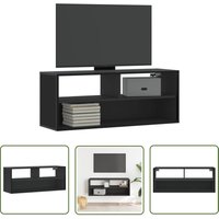 The Living Store - vidaXL TV-Schrank Schwarz 100x31x39,5 cm Holzwerkstoff und Metall The Living Store - vidaXL TV-Schrank Schwarz 100x31x39,5 cm Holzwerkstoff und Metall von THE LIVING STORE