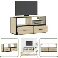 The Living Store - vidaXL TV-Schrank Sonoma-Eiche 80x31x39,5 cm Holzwerkstoff und Metall The Living Store - vidaXL TV-Schrank Sonoma-Eiche 80x31x39,5 cm Holzwerkstoff und Metall von THE LIVING STORE