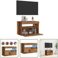 The Living Store - vidaXL TV-Schrank mit LED-Leuchten Altholz-Optik 60x35x40 cm The Living Store - vidaXL TV-Schrank mit LED-Leuchten Altholz-Optik 60x35x40 cm von THE LIVING STORE