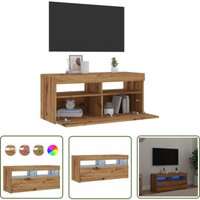 The Living Store - vidaXL TV-Schrank mit LED-Leuchten Artisan-Eiche 90x35x40 cm The Living Store - vidaXL TV-Schrank mit LED-Leuchten Artisan-Eiche 90x35x40 cm von THE LIVING STORE