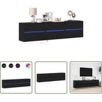 VidaXL TV-Wandschrank mit led Schwarz 180x31x45 cm VidaXL TV-Wandschrank mit led Schwarz 180x31x45 cm von THE LIVING STORE