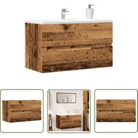 The Living Store - vidaXL Waschbeckenunterschrank Altholz-Optik 90x38,5x45 Holzwerkstoff The Living Store - vidaXL Waschbeckenunterschrank Altholz-Optik 90x38,5x45 Holzwerkstoff von THE LIVING STORE