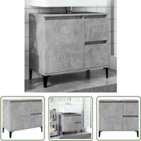 The Living Store - vidaXL Waschbeckenunterschrank Betongrau 65x33x60 cm Holzwerkstoff The Living Store - vidaXL Waschbeckenunterschrank Betongrau 65x33x60 cm Holzwerkstoff von THE LIVING STORE