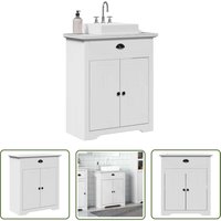 The Living Store - vidaXL Waschbeckenunterschrank bodo Weiß 70x35x80 cm von THE LIVING STORE