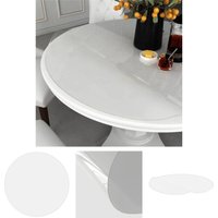 The Living Store - Tischfolie Transparent ø 120 cm 2 mm pvc - Tischzubehör - Transparent von THE LIVING STORE