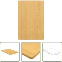 Tischplatte 40x60x1,5 cm Bambus - Bambus Platte - Wohnzimmer Dekoration - Esstischplatte - Kaffeetischplatte - Sideboard Platte - The Living Store von THE LIVING STORE
